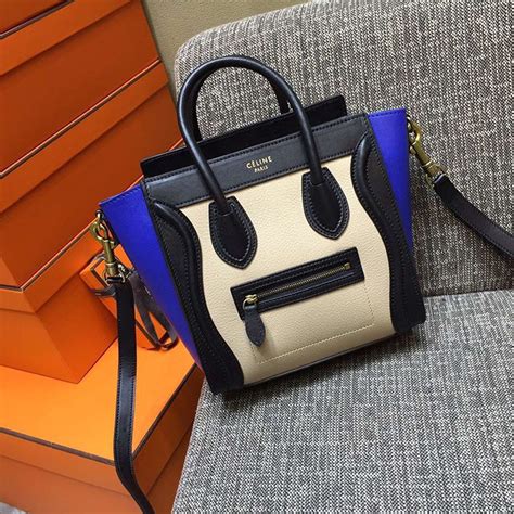 celine bag blue white and black